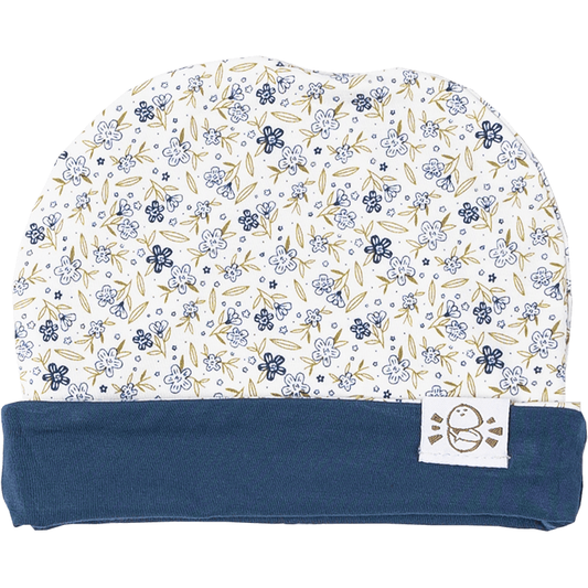 Knit Beanie in Ditzy Daisy - Coconut Pops