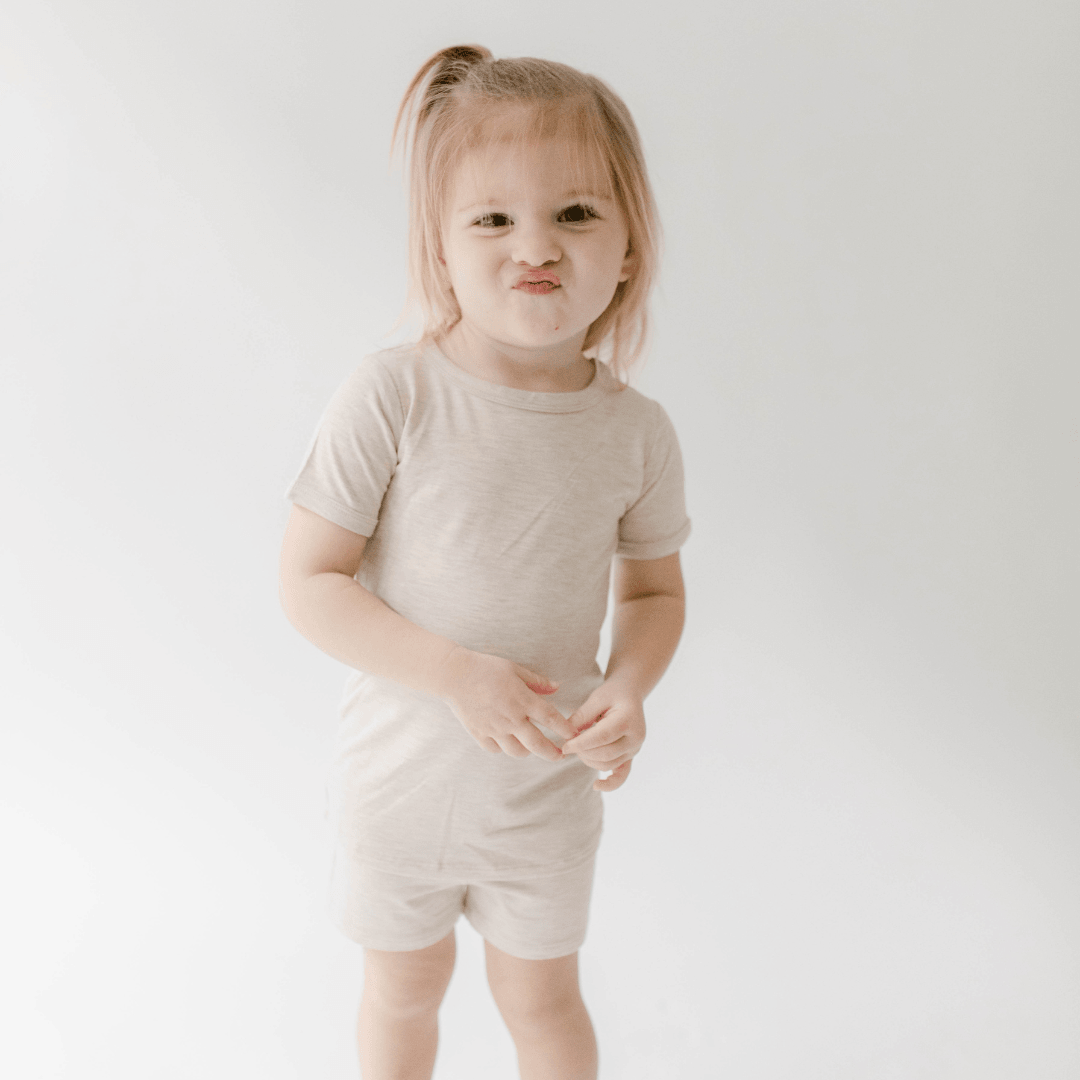 Short Sleeve Madison in Oatmeal - Coconut Pops