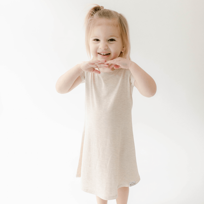 Short Sleeve Millie in Oatmeal - Coconut Pops