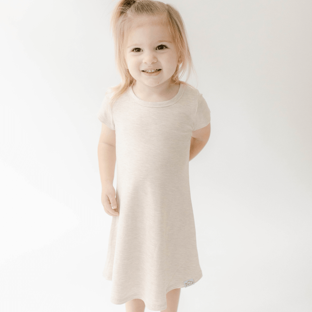 Short Sleeve Millie in Oatmeal - Coconut Pops