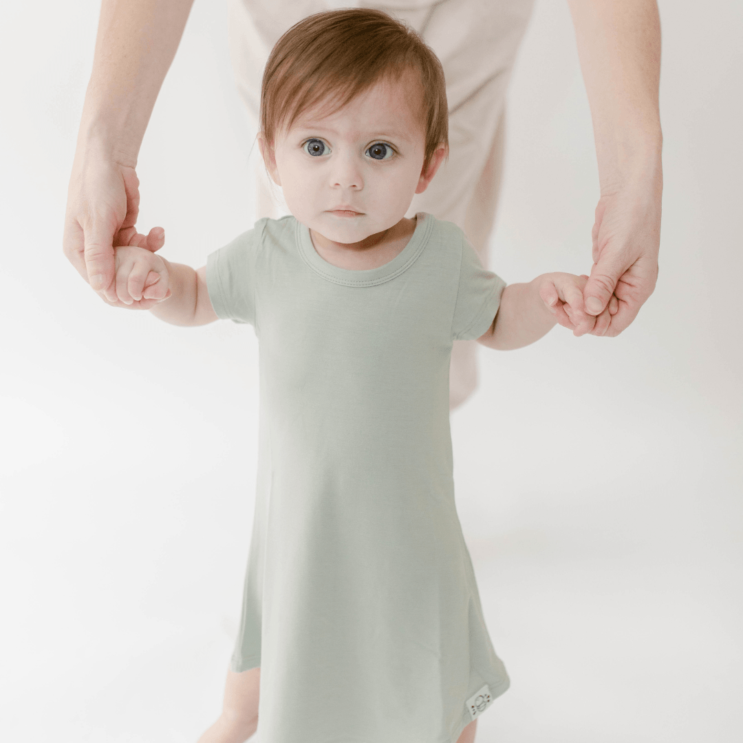 Short Sleeve Millie in Sage - Coconut Pops