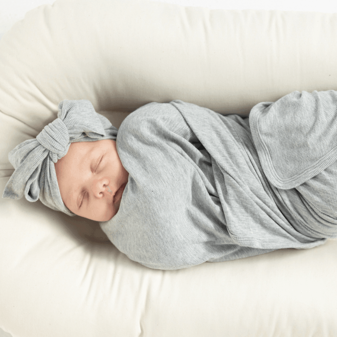 Swaddle in Gray (Ribbed) - Coconut Pops